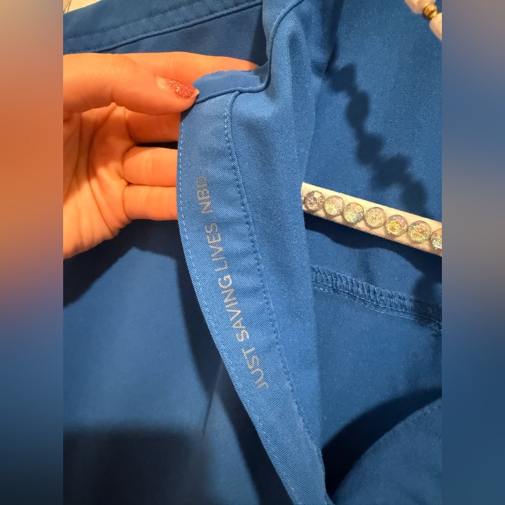 FIGS Royal Blue Sleeveless Polo Top - Picture 10 of 12